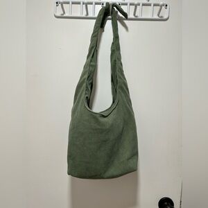 Pique green corduroy long bag